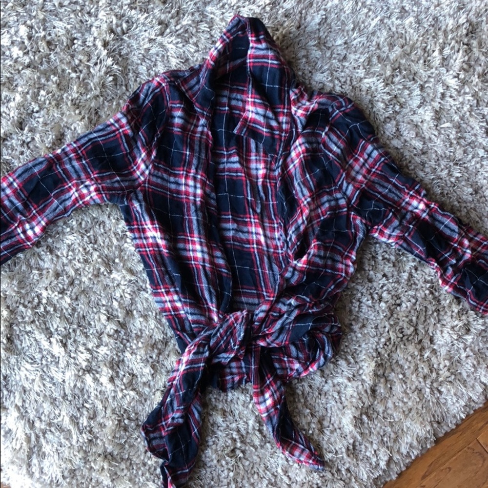 Aeropostale Flannel Tie Top
